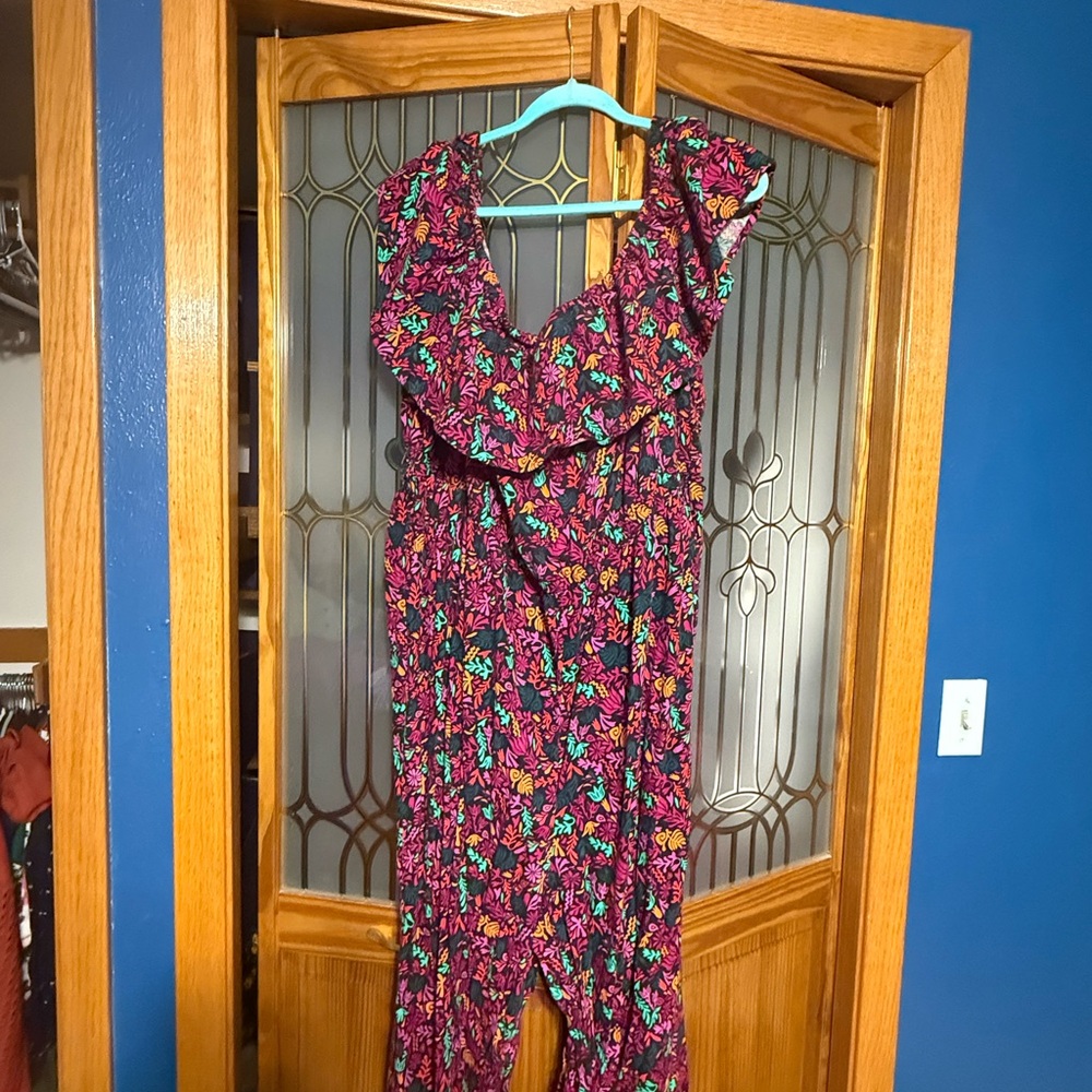 Floral Ruffle off shoulder Jumpsuit